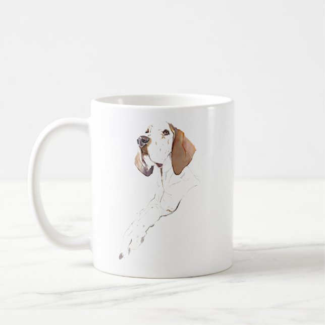 Englischer Pointer Becher – Hundemama Kaffeetasse (Links)