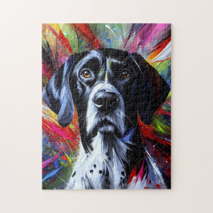 Englischer Pointer Dog Akrylprint   Bunt Puzzle
