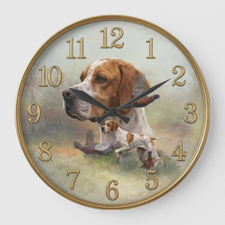 Englischer Pointer Große Wanduhr