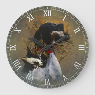 Englischer Pointer Große Wanduhr
