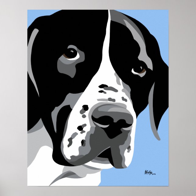 Englischer Pointer-Hund Poster (Vorne)