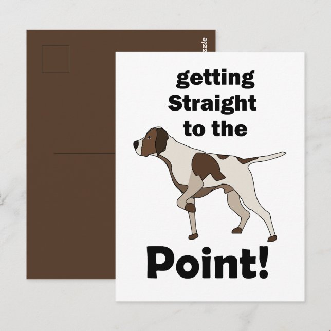Englischer Pointer kommt direkt zum Punkt  Postkarte (Vorne/Hinten)