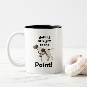 Englischer Pointer kommt direkt zum Punkt  Zweifarbige Tasse