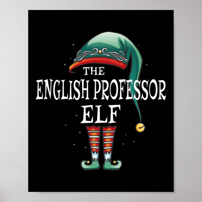 Englischer Professor Elf Weihnachten Poster (Vorne)