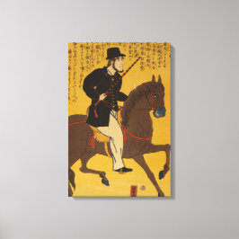 Englischer Reitpferd um 1861 Vintag Leinwanddruck