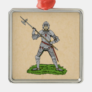 Englischer Ritter des fünfzehnten Jahrhunderts Ornament Aus Metall