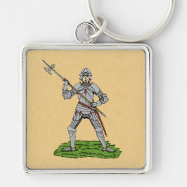 Englischer Ritter des fünfzehnten Jahrhunderts Schlüsselanhänger