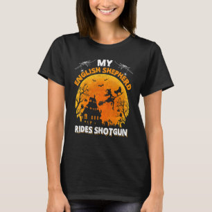 Englischer Schäferhund fährt Shotgun Englischer Sc T-Shirt