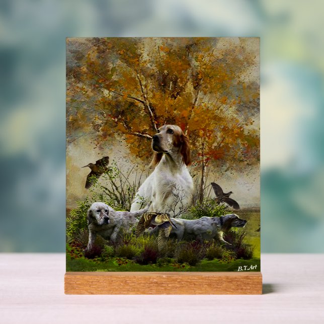 Englischer Setter  Acrylschild (Neutral)