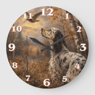 Englischer Setter Große Wanduhr