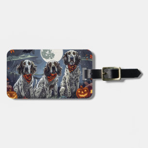 Englischer Setter Halloween Gruselig Gepäckanhänger