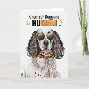 Englischer Setter Hund Bester HuMOM Muttertag Feiertagskarte