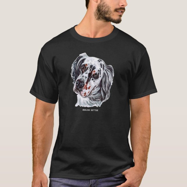 Englischer Setter Hund Profil Hübsche Seite 4 Pet  T-Shirt (Vorderseite)