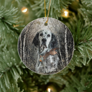 Englischer Setter Keramik Ornament