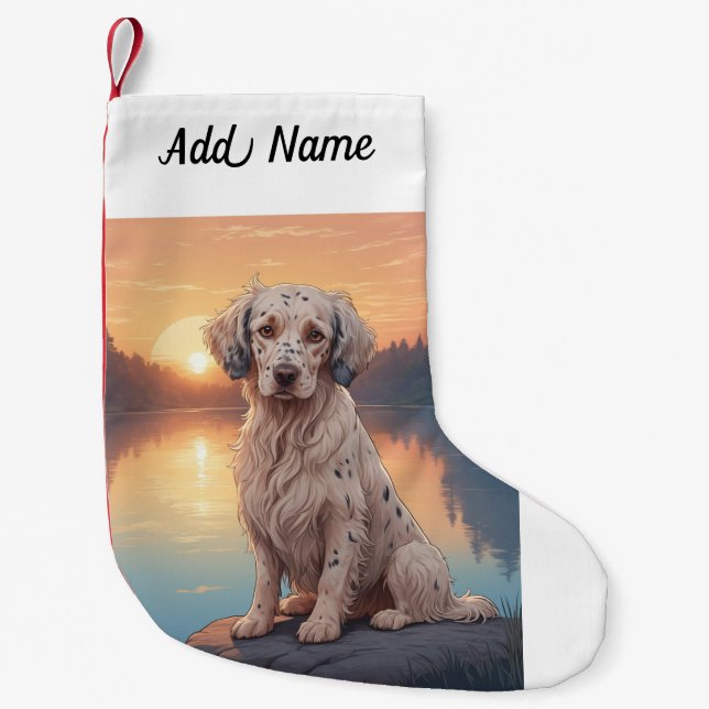 Englischer Setter Kleiner Weihnachtsstrumpf (Vorderseite)