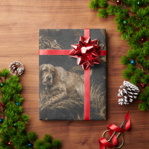 Englischer Setter ,Kunst Geschenkpapier