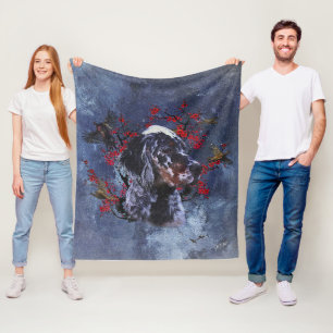Englischer Setter mit Fasan, Kunst Fleecedecke