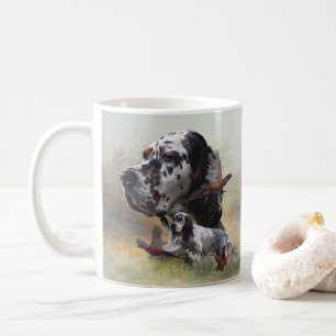 Englischer Setter mit Fasan, Kunst Kaffeetasse