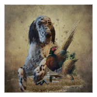 Englischer Setter mit Fasan, Kunst