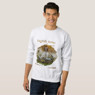 Englischer Setter mit Fasan, Kunst Sweatshirt