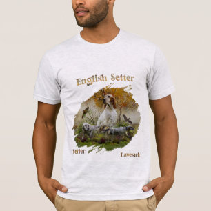 Englischer Setter mit Fasan, Kunst T-Shirt