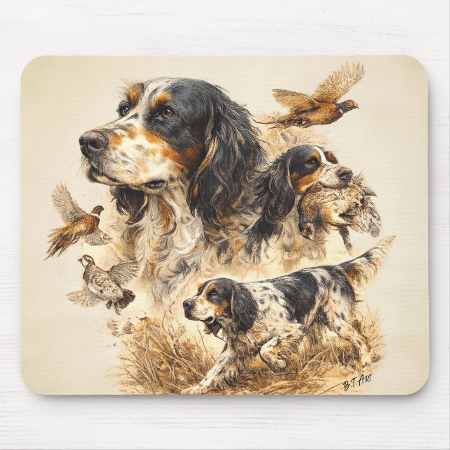 Englischer Setter  Mousepad (Vorne)