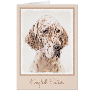 Englischer Setter Orange Belton Malerei Dog Art