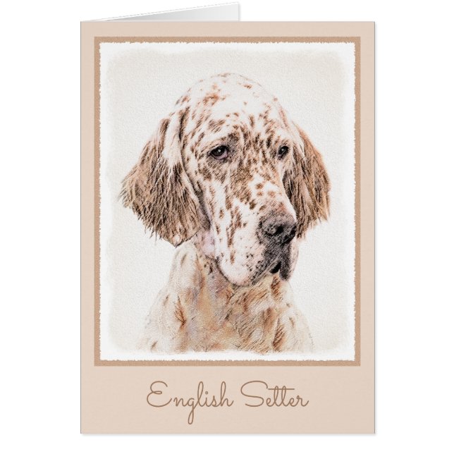Englischer Setter Orange Belton Malerei Dog Art (Vorne)