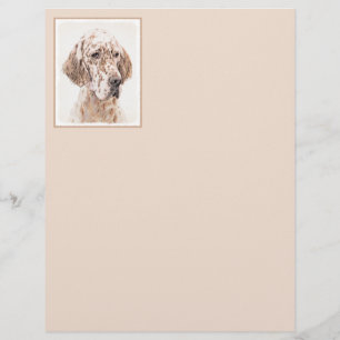 Englischer Setter Orange Belton Malerei Dog Art