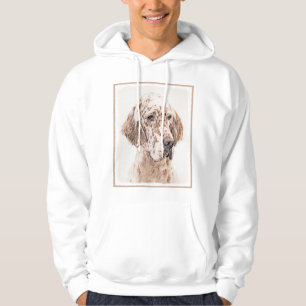 Englischer Setter Orange Belton Malerei Dog Art Hoodie
