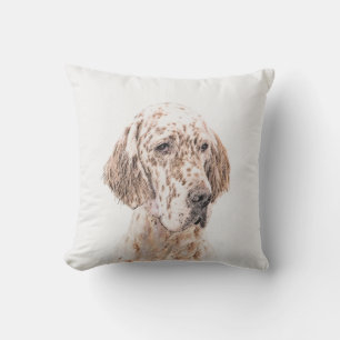 Englischer Setter Orange Belton Malerei Dog Art Kissen