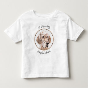 Englischer Setter Orange Belton Malerei Dog Art Kleinkind T-shirt