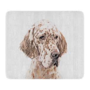 Englischer Setter Orange Belton Malerei Dog Art Schneidebrett
