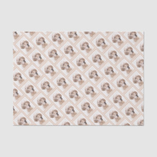 Englischer Setter Orange Belton Malerei Dog Art Seidenpapier