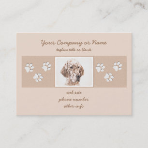 Englischer Setter Orange Belton Malerei Dog Art Visitenkarte