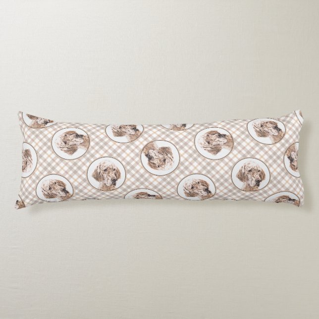 Englischer Setter Orange Belton Malerei Haustier H Seitenschläferkissen (Vorderseite)