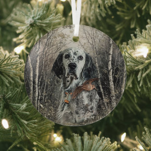 Englischer Setter Ornament Aus Glas