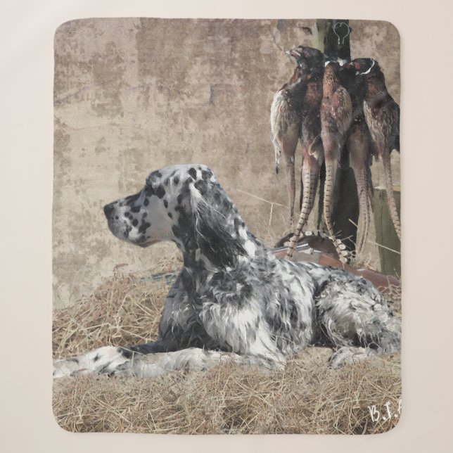 Englischer Setter, Pheasant Jägertester Poster Sherpadecke (Vorderseite)