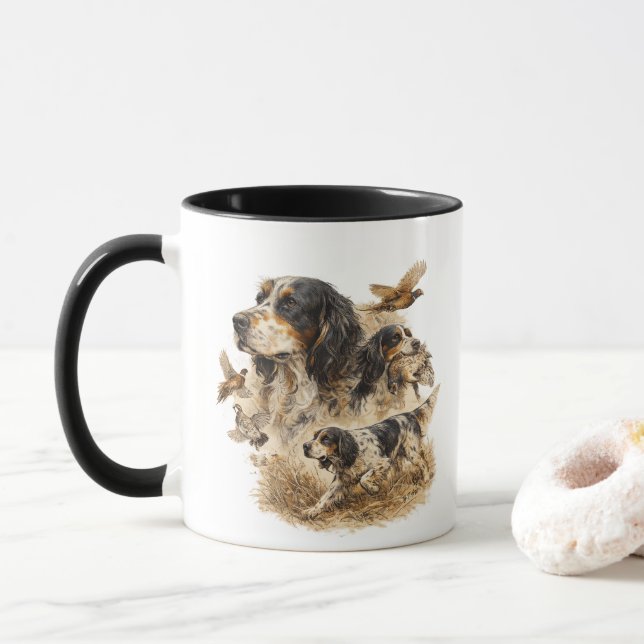 Englischer Setter  Tasse (Mit Donut)
