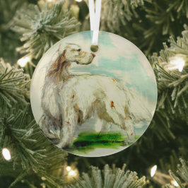 Englischer Setter von Hevener Glass Ornament Aus Glas