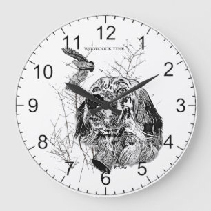 Englischer Setter, Waldschnepfenjagd Große Wanduhr