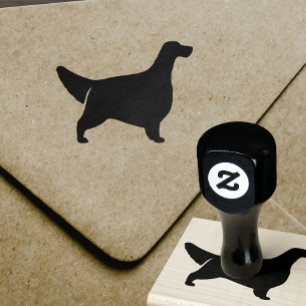 Englischer Setzer-Silhouette Gummistempel