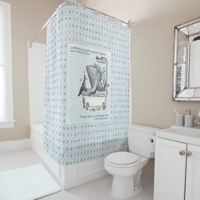 Englischer/spanischer Duschvorhang - (Beispiel)