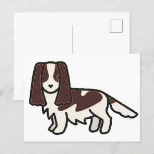 englischer Spanleber und weißer Cartoon Postkarte