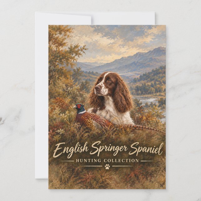Englischer Springer Spaniel  Einladung (Vorderseite)