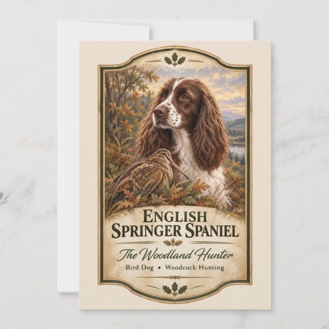 Englischer Springer Spaniel  Einladung (Vorderseite)