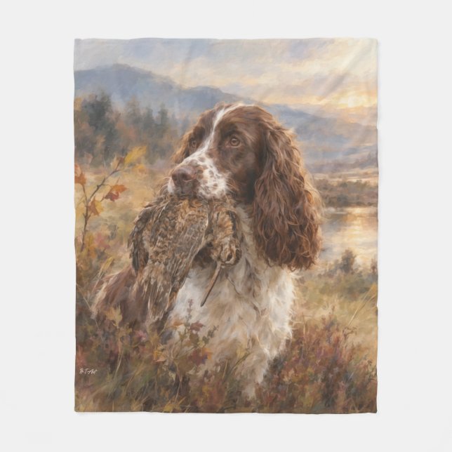 Englischer Springer Spaniel  Fleecedecke (Vorderseite)