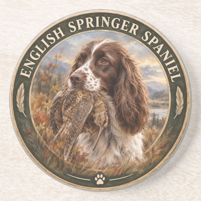 Englischer Springer Spaniel  Getränkeuntersetzer (Vorne)
