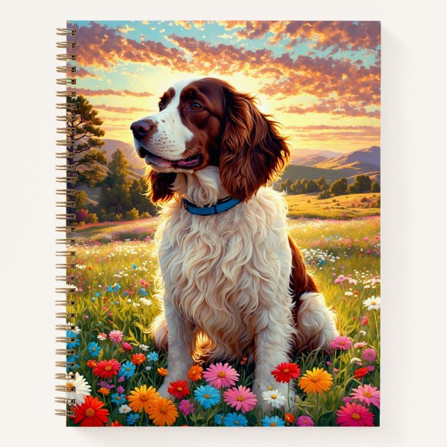 Englischer Springer Spaniel Hund Notizbuch (Vorderseite)