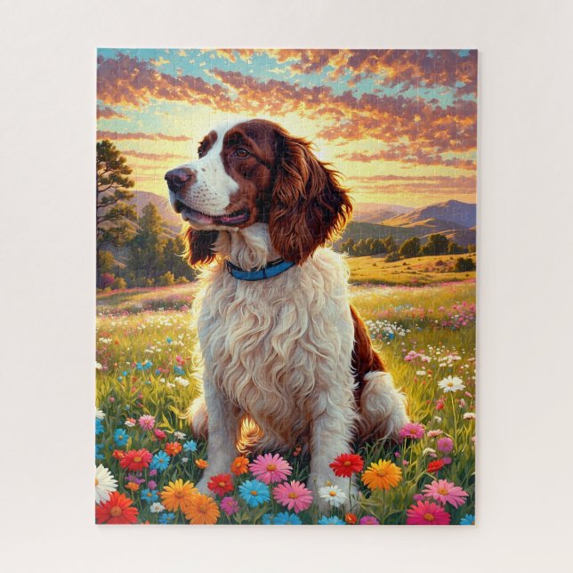 Englischer Springer Spaniel Hund Puzzle (Vertikal)